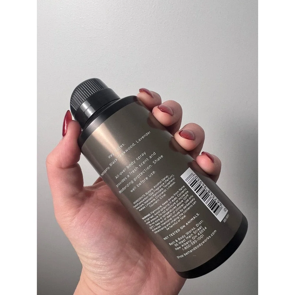 Bath & Body Works Body Spray Mens 3.7 oz Teakwood Deodorizing Fragrance